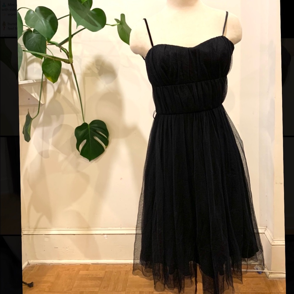 Banana Republic Black Tulle Dress